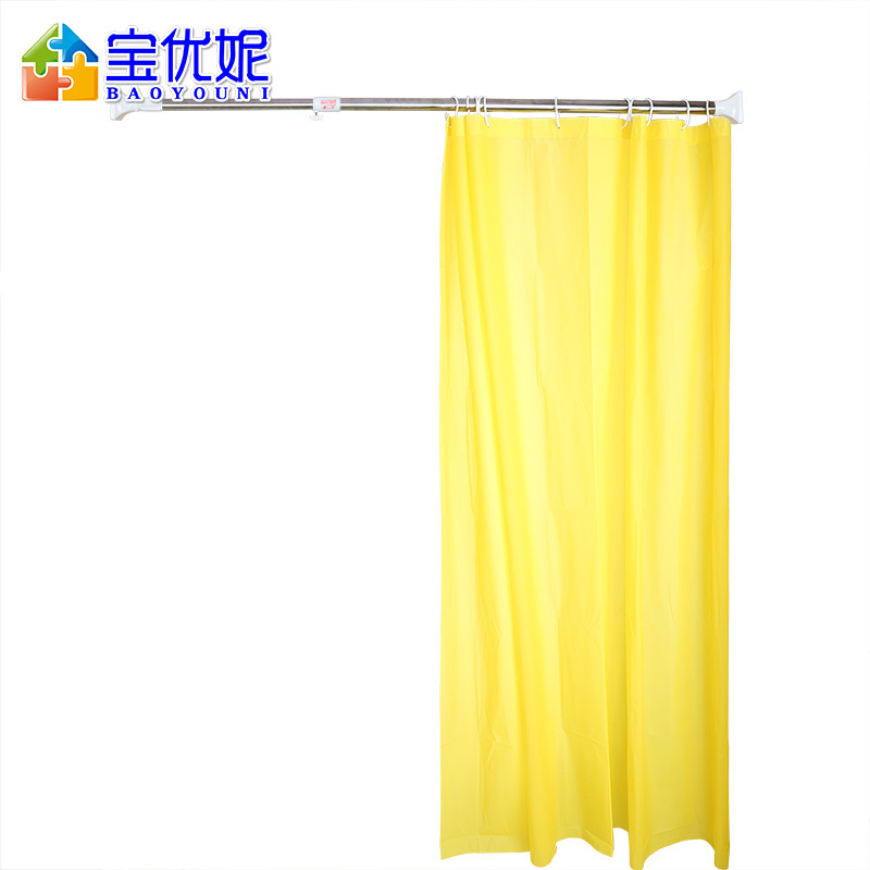 宝优妮浴帘杆免打孔伸缩杆直杆型浴室撑杆卫生间晾衣杆阳台窗帘杆 DQ0300-1象牙色