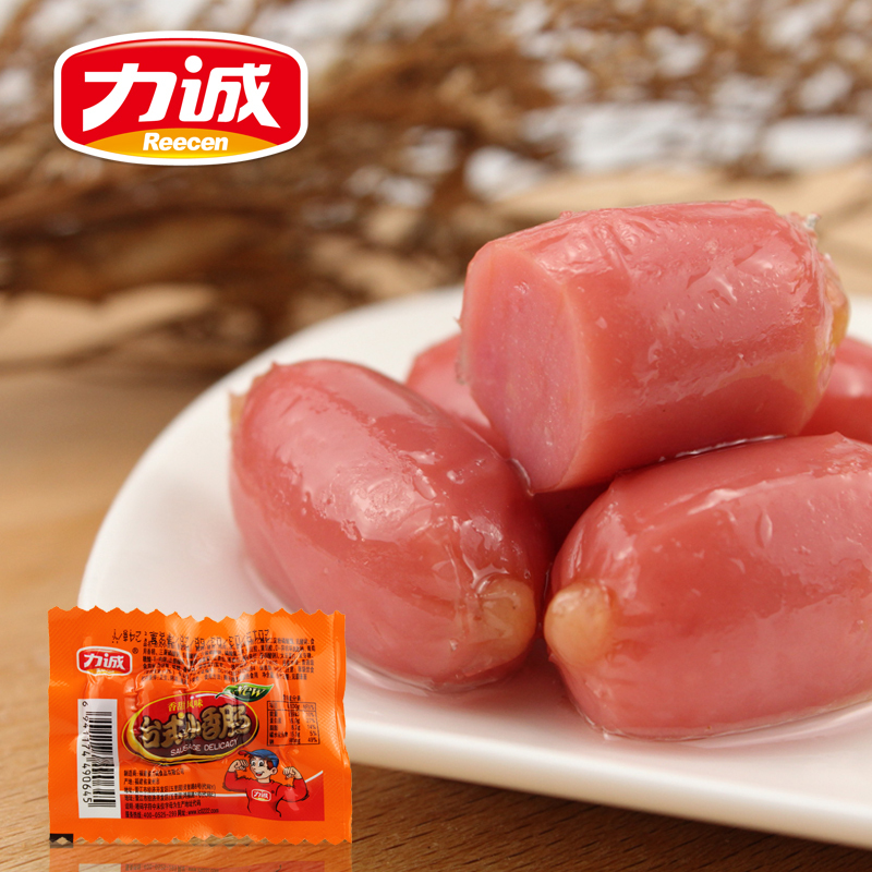 力诚台式小香肠24g四粒装 休闲零食即食火腿肠香肠小热狗办公室零食