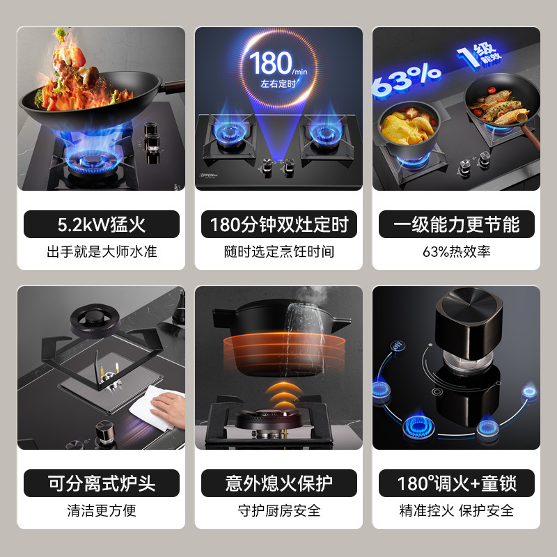 欧派燃气灶QS85液化气款高清大图