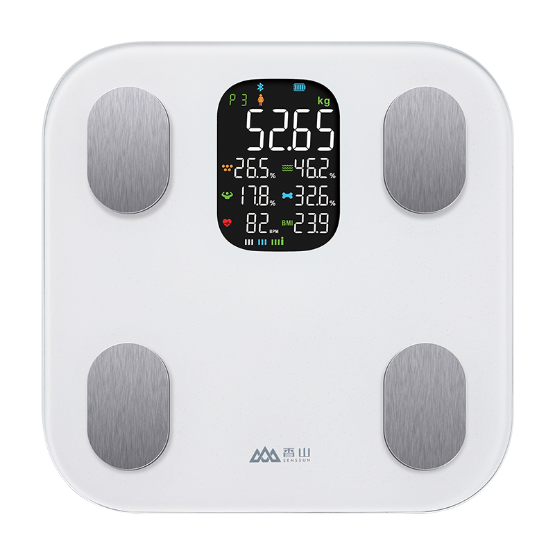 香山 智能体脂秤 体脂秤智能体重秤 大彩屏显示 心率分析 电子秤人体家用秤体脂称 IF2121A