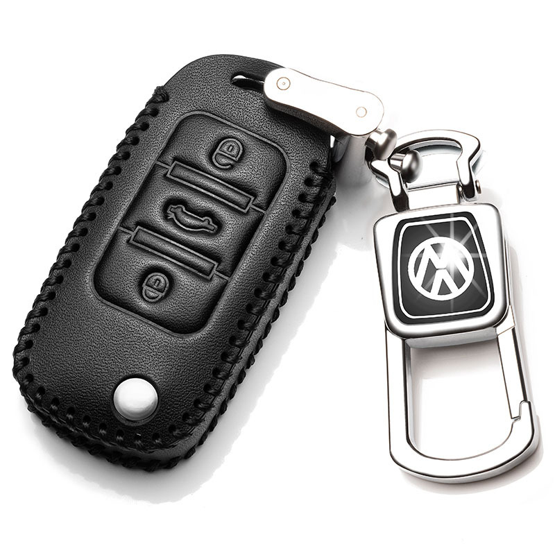 2019款大众朗逸plus专用钥匙包真皮车钥匙套18新款钥匙保护套壳扣汽车