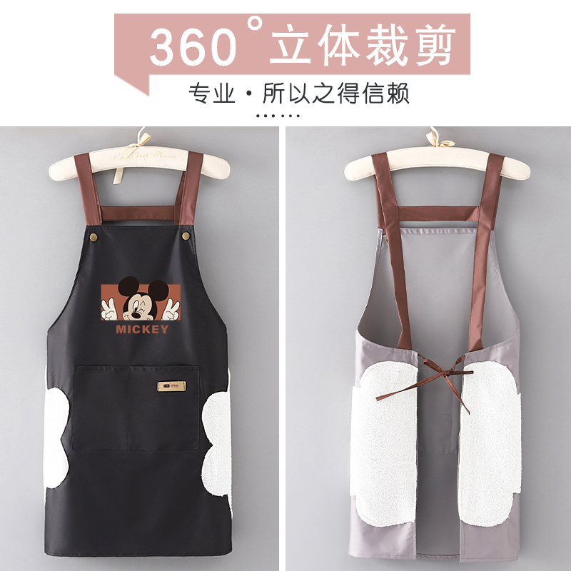 加肥加大长袖围裙罩衣新款男女通透防水防油家用厨房工作服高清大图