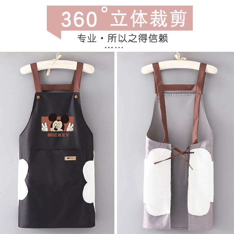 加肥加大长袖围裙罩衣新款男女通透防水防油家用厨房工作服图片