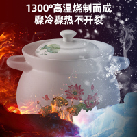 荣事达(Royalstar)砂锅炖锅家用汤煲5L中式养生陶瓷煲耐高温燃气煤气灶专用炖汤熬药焖烧沙锅RA182217*8
