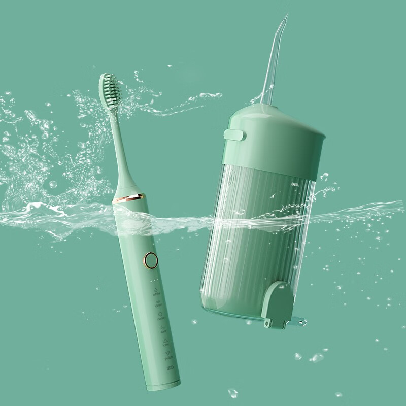 德博莱电动牙刷冲牙器套装DBL-YC001高清大图