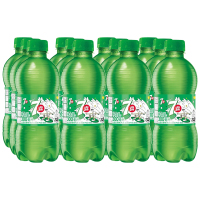 百事可乐 七喜 柠檬味碳酸汽水饮料300ml*12瓶/箱
