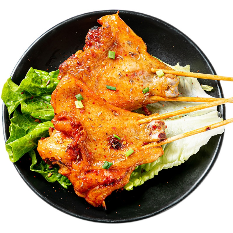 家庭烧烤鸡腿串10串蝴蝶腿串油炸烧烤食材烤串腌制好半成品10个
