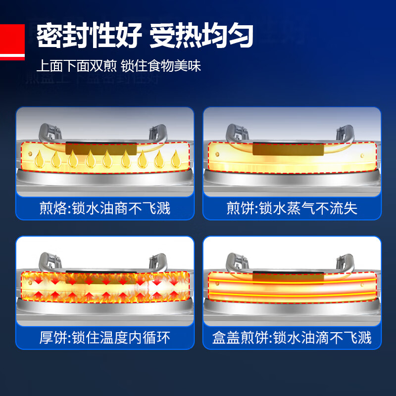企采严选商用电饼铛双面加热70CM面盘5CM高清大图