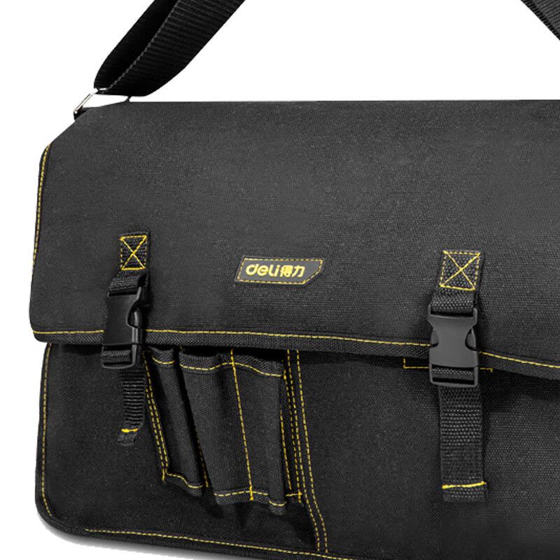 得力(deli)DL-P8帆布工具包45*15*29cm(黑)图片