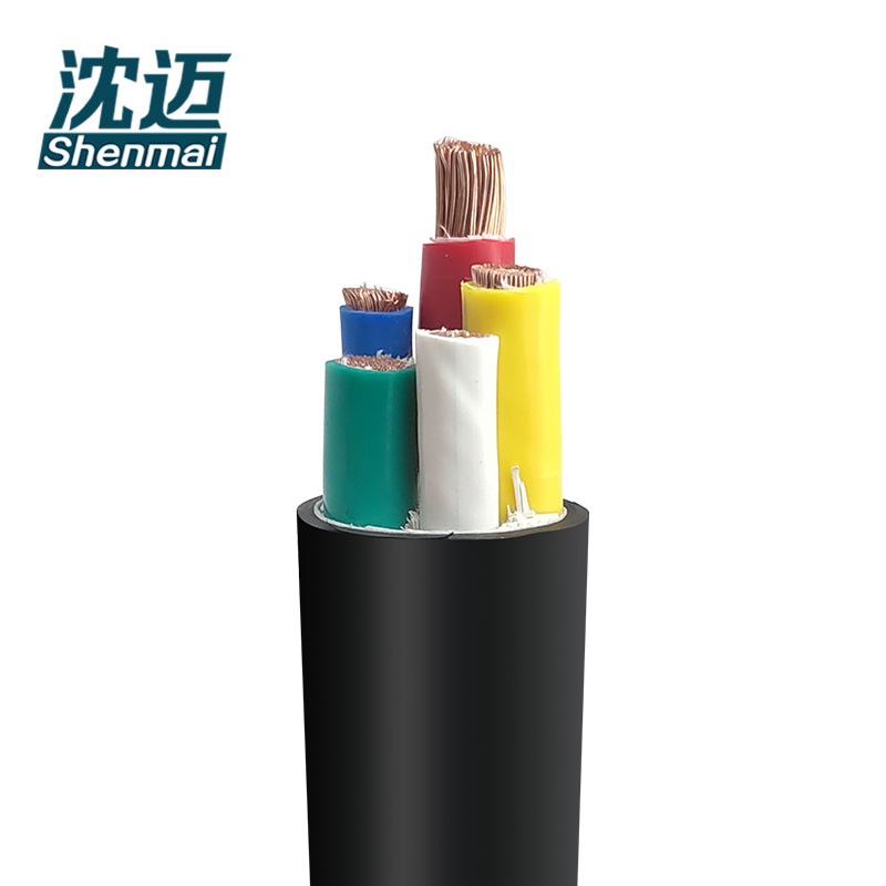 沈迈 铜芯软电线 ZC-VVR-0.6/1kV-4*10+1*6平方 1米高清大图