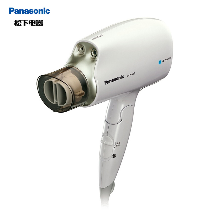 Panasonic/松下EH-NA45 电吹风机纳米水离子铂金负离子护发6档恒温吹风机漏电保护 白色 1600W
