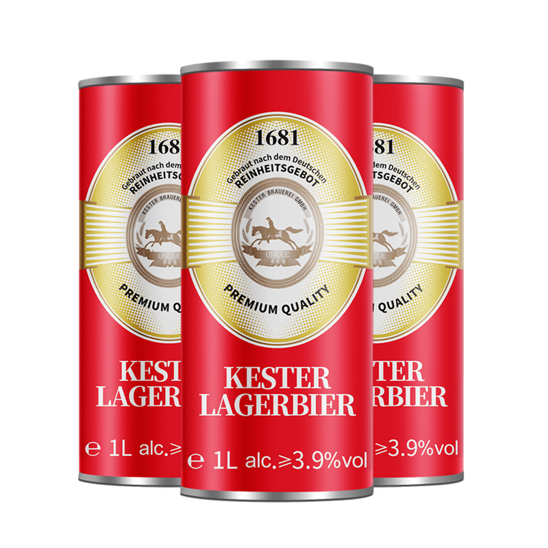 苏选[苏宁自营]10度精酿黄啤 1000ml*4 整箱装 国产啤酒精酿啤酒 国产啤酒
