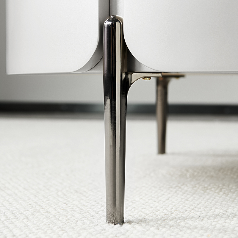 全友家居现代极简客厅钢化玻璃高低错落小户型高茶几矮茶几圆形茶几家具高清大图