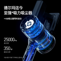 德尔玛无线吸尘器VC80家用小型大吸力强力手持式大功率车载吸尘机