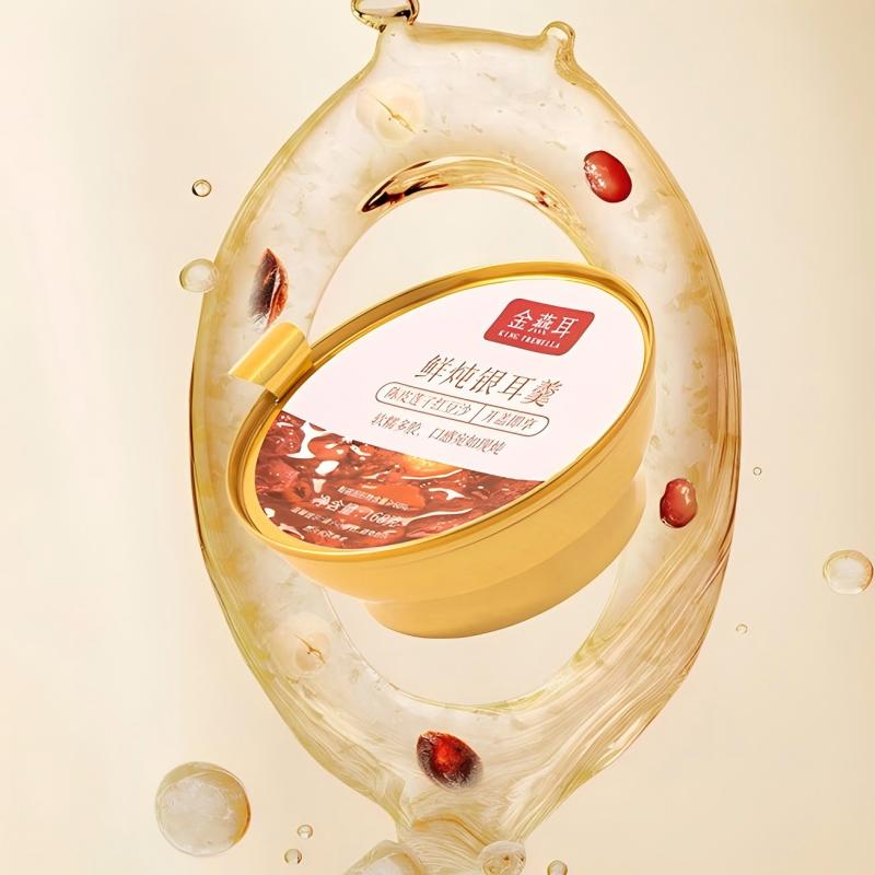 金燕耳 K鲜炖银耳羹(陈皮莲子红豆沙)6碗/ 盒高清大图