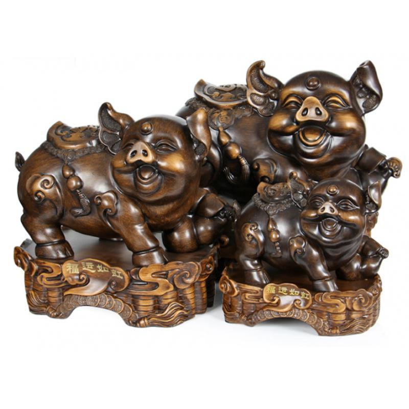 生肖猪摆件一对工艺品创意金猪摆设品大号家居装饰吉祥物_264_786