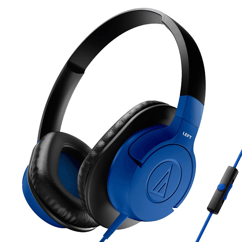 Audio Technica/铁三角 ATH-AX1iS RD红色有线带线控麦游戏音乐头戴耳机