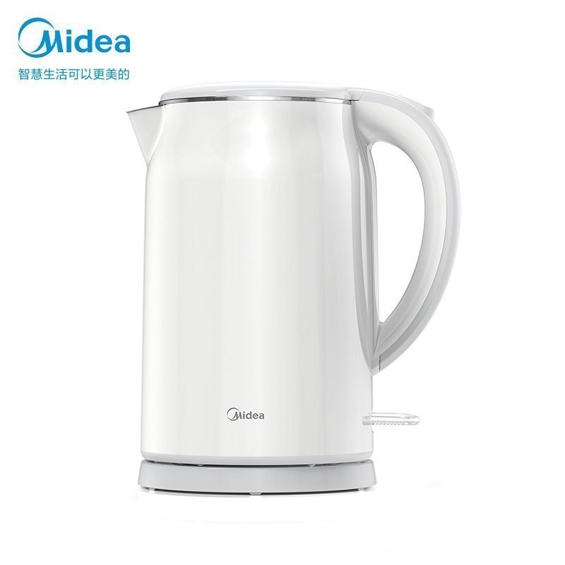 美的(Midea)电水壶电热水壶家用防烫全钢无缝不锈钢大功率快速1.7L容量开水壶智能烧水壶热水壶SH17M301a