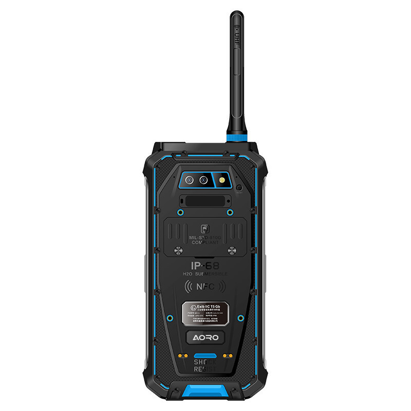 遨游(AORO)M5-DMR 双模对讲 防爆对讲 石油化工专用防爆手机 厂家直售工业级防爆智能终端防爆蓝高清大图