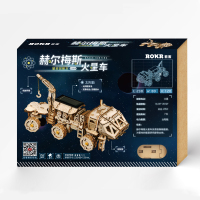 若态若客太阳能车diy手工拼装太阳能月球车制作木质立体拼插拼图玩具儿童生日礼物男成人 LS504赫尔梅斯火星车