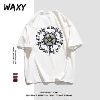 WAXY纯棉短袖T恤女夏季新款街头嘻哈潮流印花打底衫学生宽松韩版