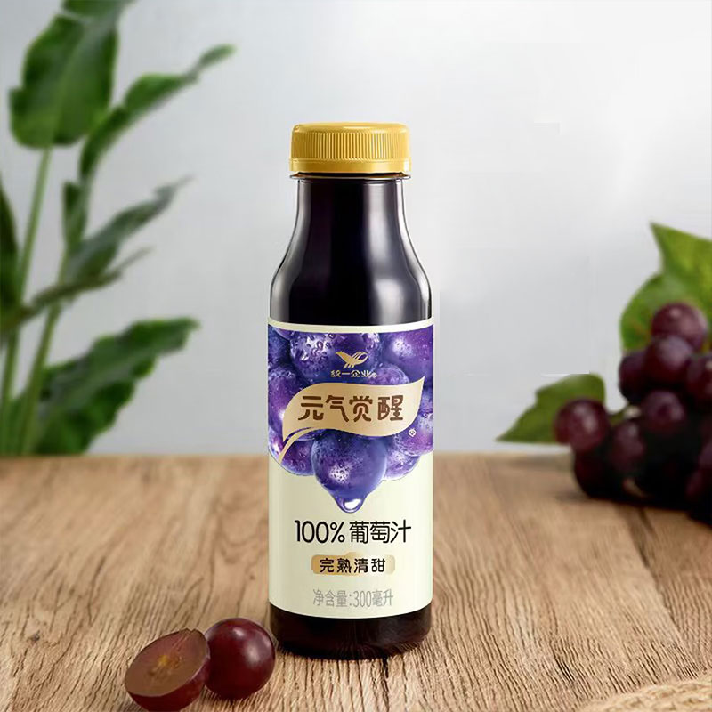 统一 元气觉醒100%葡萄汁 300ml*12瓶 箱高清大图