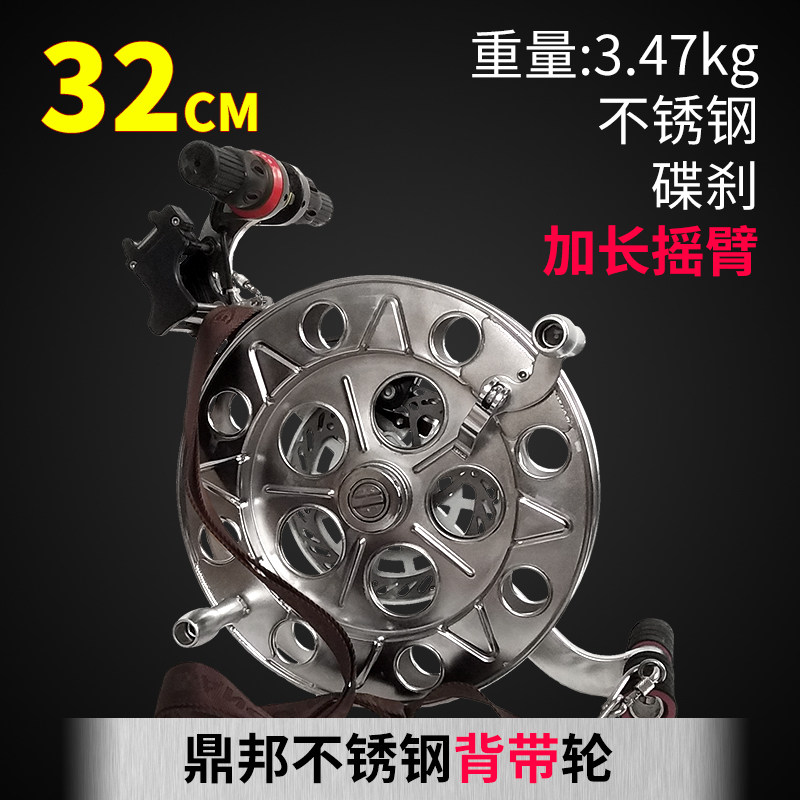 胜利不锈钢握轮合金轮多功能带刹车风筝轮 新款 大型风筝放飞创意 三维工匠 鼎邦不锈钢背带轮高清大图
