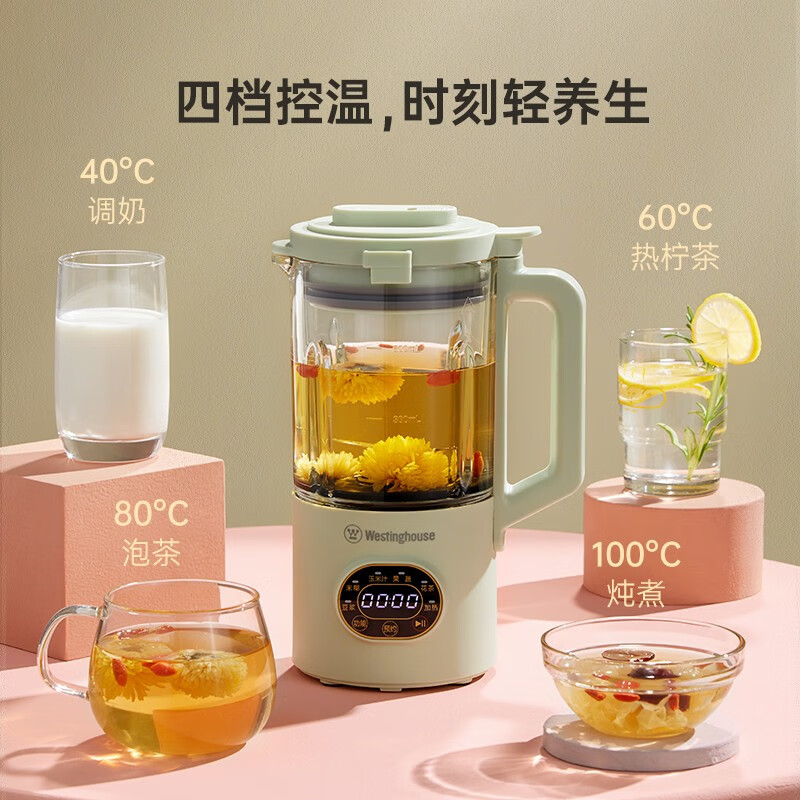 西屋(Westinghouse)迷你小型破壁机 豆浆机全自动料理辅食机免洗免滤预约保温 WFB-A617 台高清大图