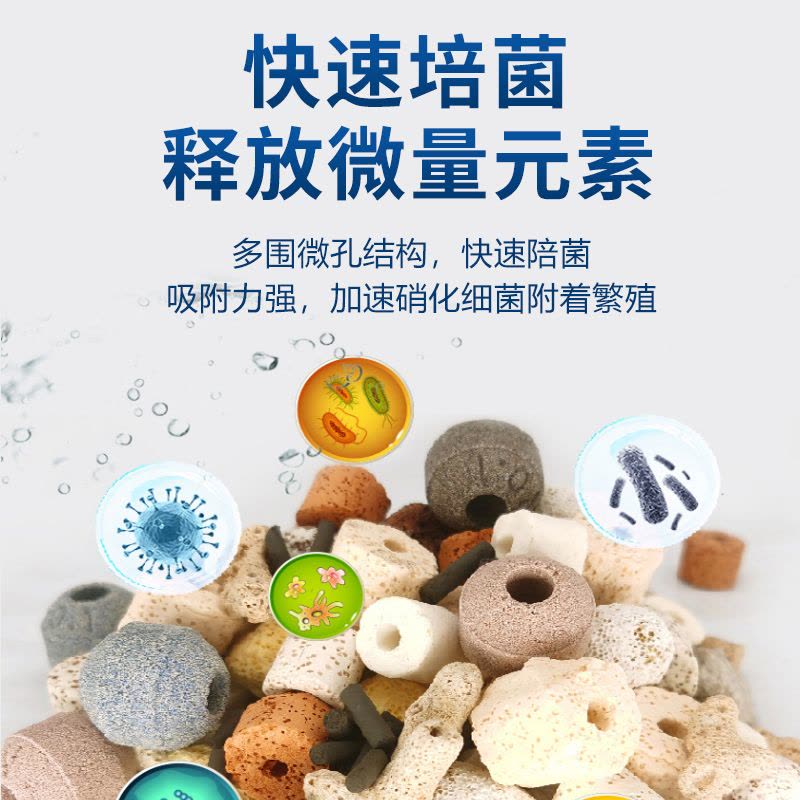 鱼缸过滤材料硝化细菌屋火山石陶瓷环培菌净水鱼池用滤材水质图片