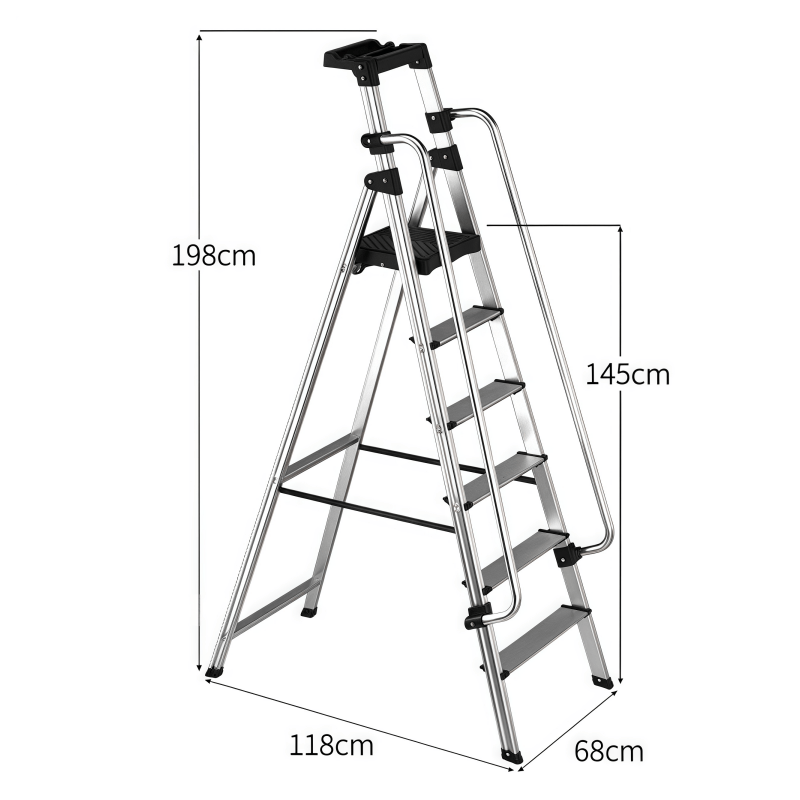 鑫木樽人字梯680*1180*1980mm个高清大图