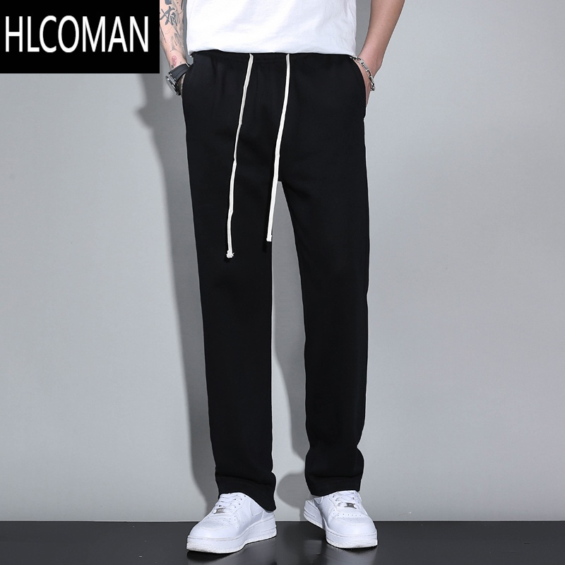 HLCOMAN2024款运动裤男士百搭潮流宽松卫裤男裤美式休闲裤子直筒长裤