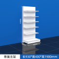 靠墙超市货架 含底六层930*400*1900 冷轧钢白色喷涂 定制