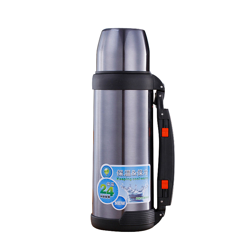 【规格：1000mL 29*9.5 单位：cm蓝色/红色 留言备注】不锈钢保温壶 大容量保温杯 保冷不锈钢户外旅行保温壶