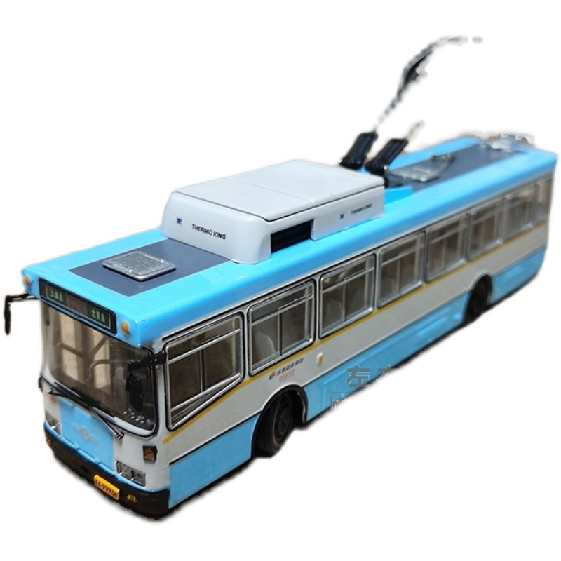 北京公交模型164118路单节无轨电车104路华宇bjdwg120c巴士