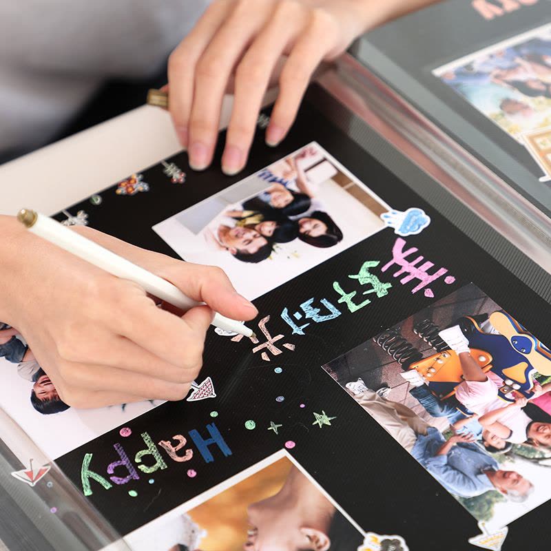 美帮汇相册影集diy相册本自粘贴式家庭手工情侣大容量宝宝成长纪念册图片