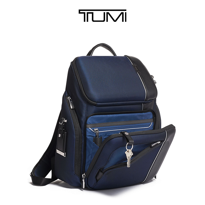 TUMI途明 ARRIVE’系列 时尚色彩拼接设计男士双肩背包 025503013NVY3-蓝色