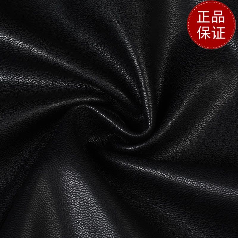 免费试穿 春秋装皮夹克外套男加绒保暖上衣翻领百搭中老年人皮衣休闲男装大码2024冬装新款外套潮海宁软皮夹克大码男装图片