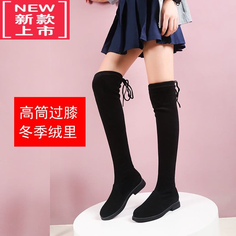 可莉允女童靴子长筒靴公主过膝靴2022秋冬季鞋子中大童鞋高筒靴儿童长靴图片