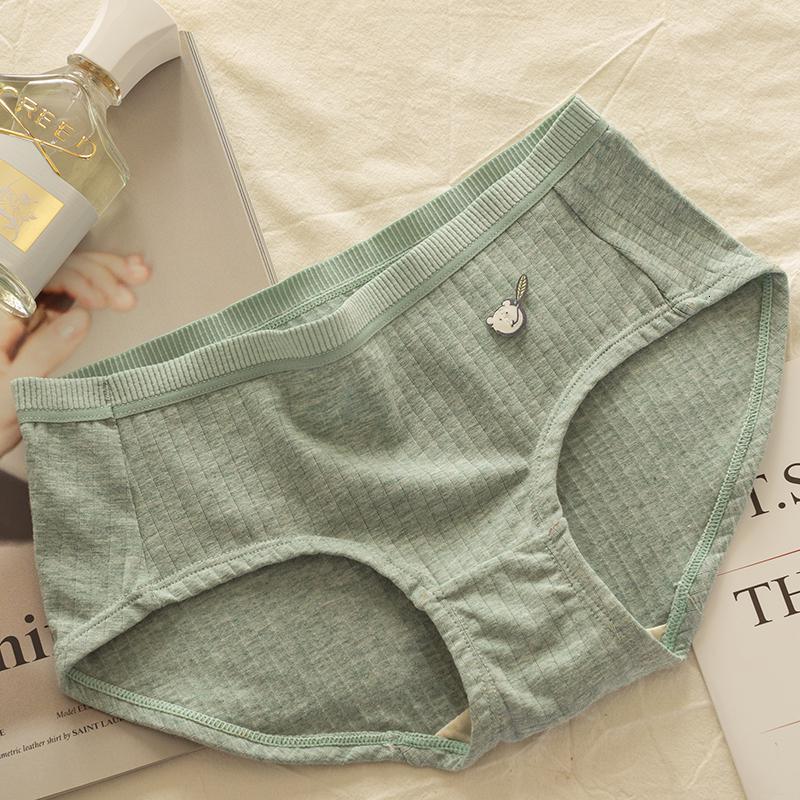 日系女士内裤女纯棉全棉裆冬季性感中腰裤头少女式女生无痕三角裤