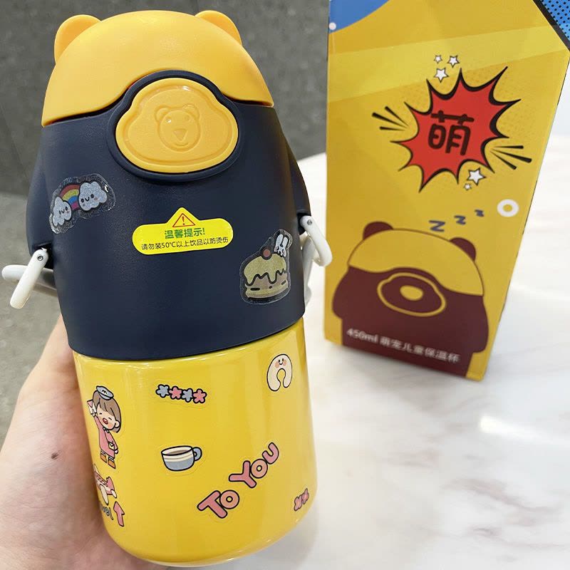 高颜值女保温杯学生吸管杯ins网红少女心儿童杯子可爱韩版随手杯图片