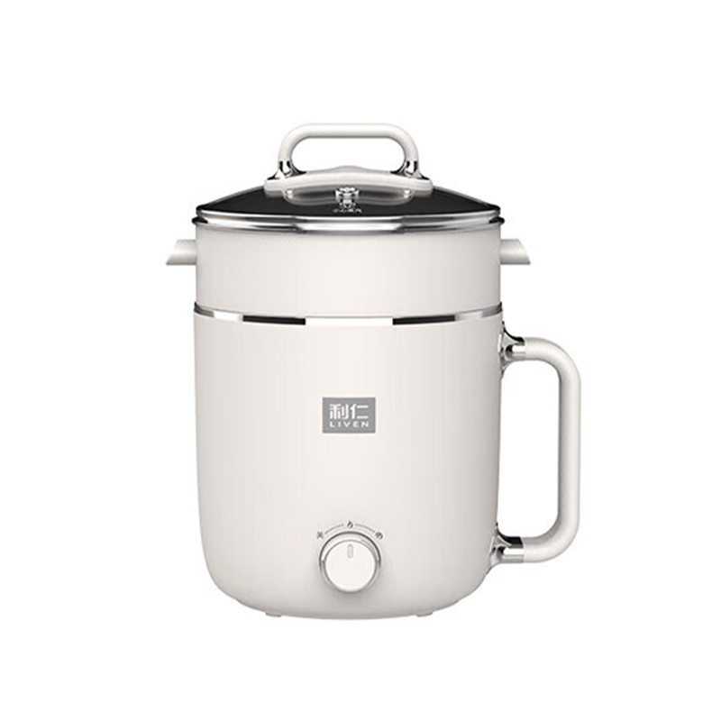 利仁电火锅2L不锈钢0涂层内胆多功能小火锅带蒸屉DHG-B205