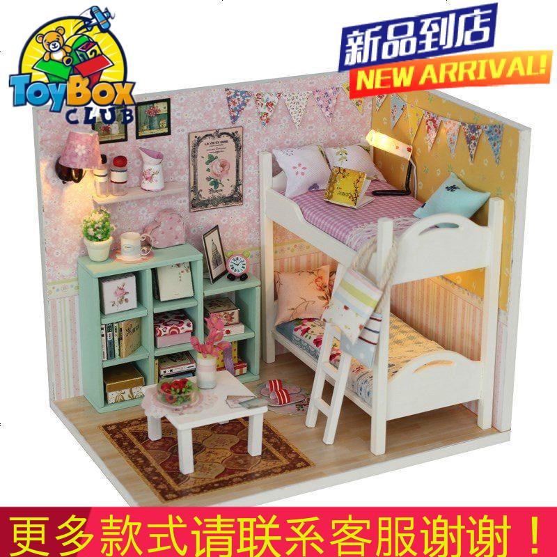 儿童木制客厅芭比娃娃的床女孩卧室公主过家家