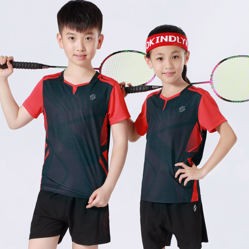 赛事威团购定制羽毛球服套装男女款儿童亲子运动服速干夏短袖训练比赛