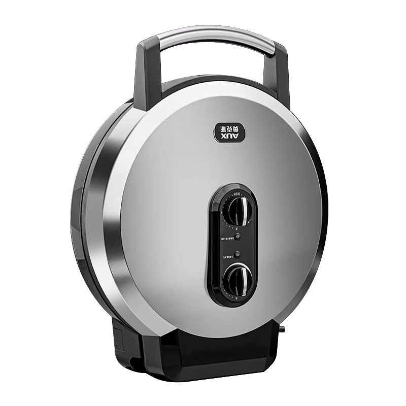 奥克斯AKP-40A09-BC电饼铛 煎烤机早餐机蛋饼机双面烙饼机旋钮控温煎饼锅 直径40CM(单位:台)银白色