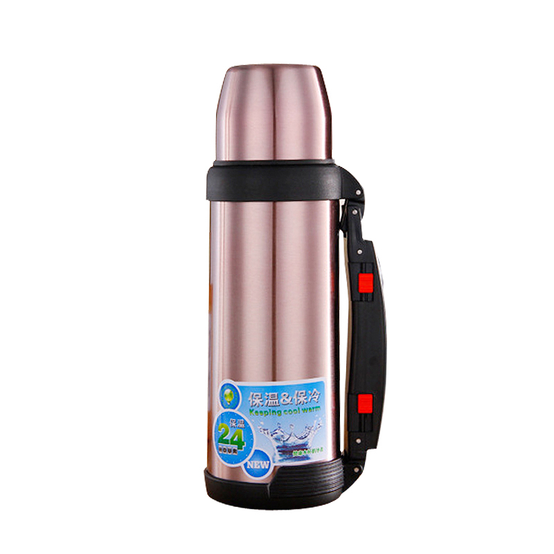 【规格：1000mL 29*9.5 单位：cm蓝色/红色 留言备注】不锈钢保温壶 大容量保温杯 保冷不锈钢户外旅行保温壶