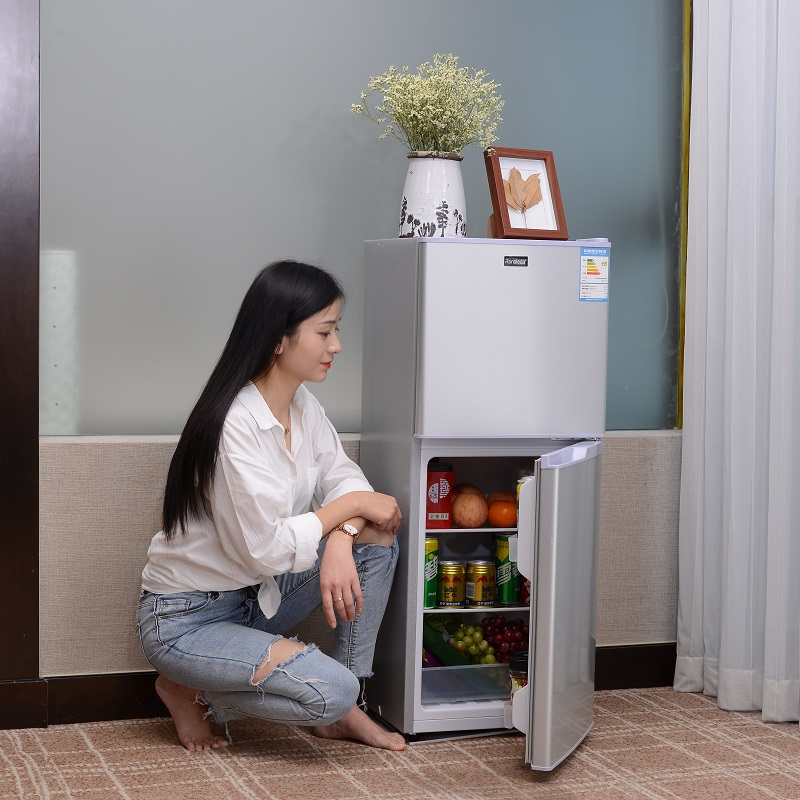 节能租房三门双开门低噪冷藏冷冻冰箱家用小型迷你时尚宿舍公寓用|20款122型号两门银色(一级能耗)