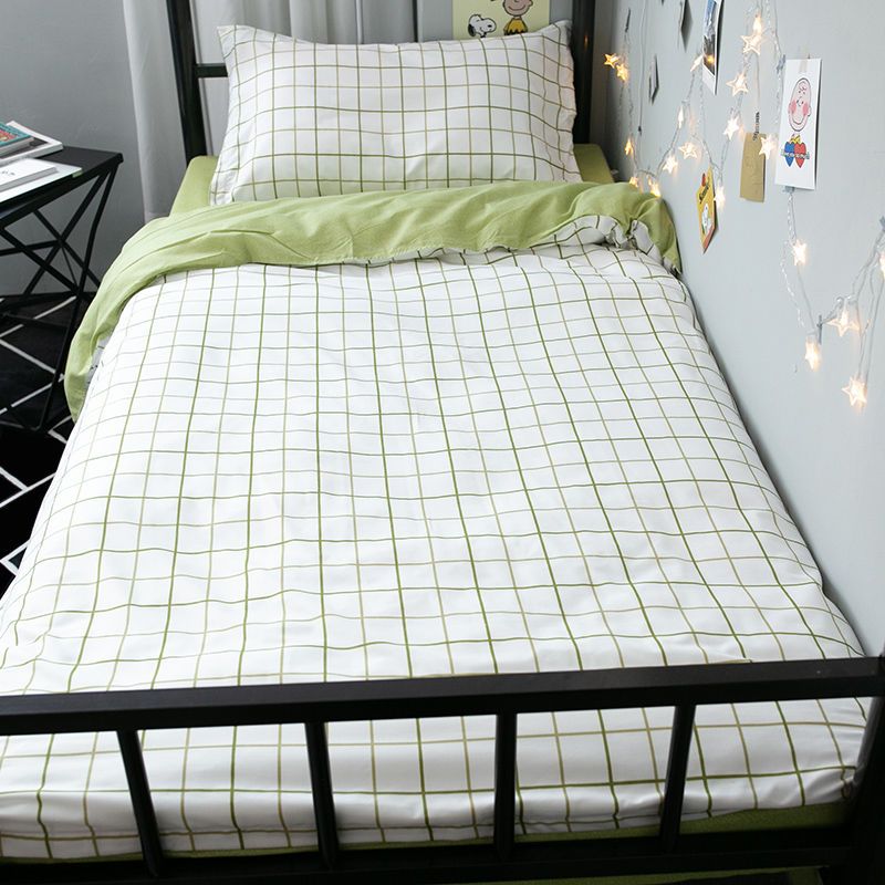 挪威zf09m学生宿舍三件套水洗棉床单被套床上用品四件套夏天冰丝夏季2