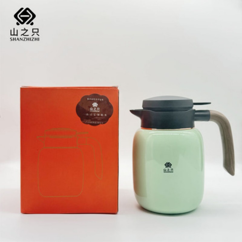 山之只 不锈钢水壶浅绿色可定制 1000ML 个高清大图