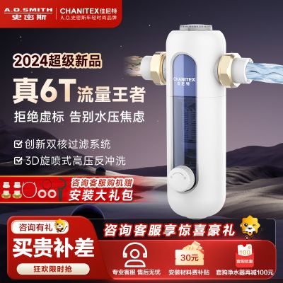 AO史密斯佳尼特前置过滤器 CPF-T6 过滤家用净水器前置净水器过滤器全屋净水 反冲洗设计 6吨每小时