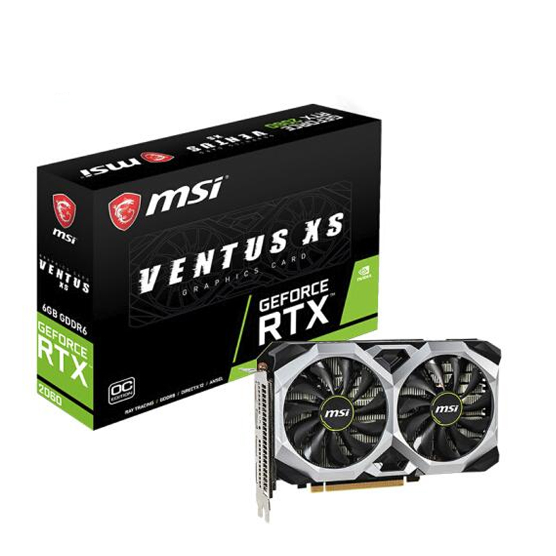 微星(MSI)万图师XS GeForce RTX 2060 VENTUS XS C 6G OCV1 GDDR6 电脑游戏电竞ITX小卡显卡